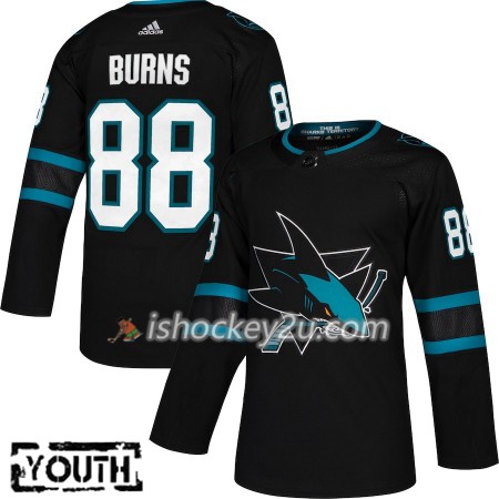 Børn NHL San Jose Sharks Trøje Brent Burns 88 Adidas 2018-19 Alternate Authentic